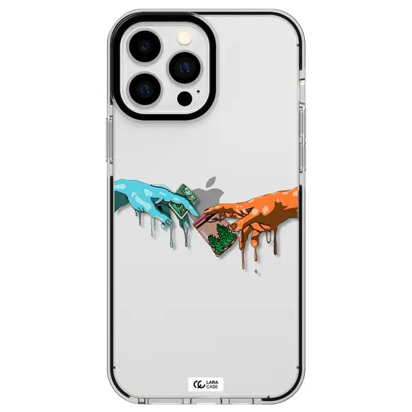 Pass The Weed Apple iPhone 13 Pro Max impact black border Case