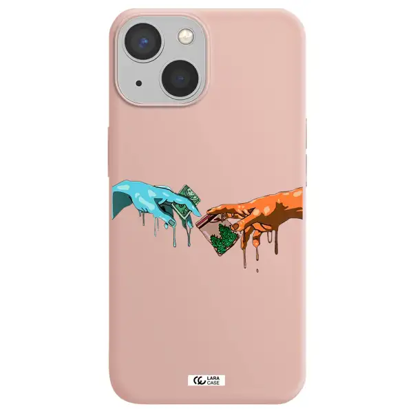 Pass The Weed Apple iPhone 13 Silicone pastel pink Case