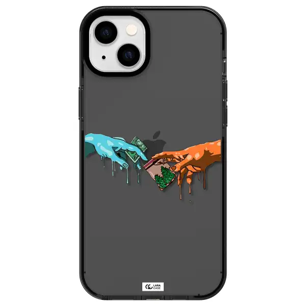 Pass The Weed Apple iPhone 14 plus impact Smoke Black Case