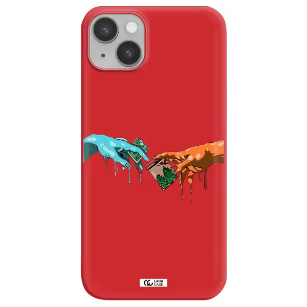 Pass The Weed Apple iPhone 14 plus Silicone Imperial Red Case