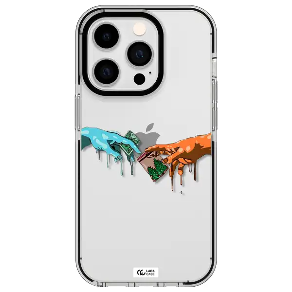 Pass The Weed Apple iPhone 14 pro impact black border Case