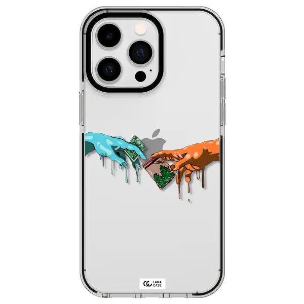 Pass The Weed Apple iPhone 14 pro max impact black border Case