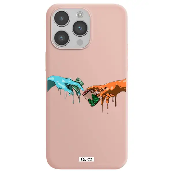 Pass The Weed Apple iPhone 14 pro Silicone pastel pink Case