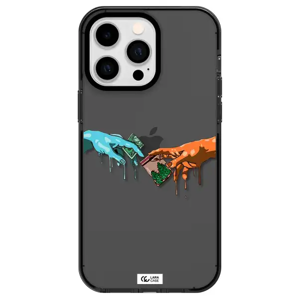 Pass The Weed Apple iPhone 15 Pro Max impact Smoke Black Case