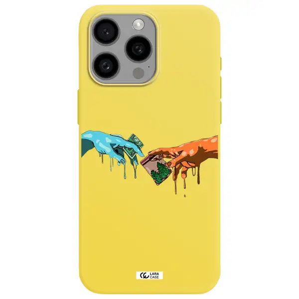 Pass The Weed Apple Iphone 15 Pro max Silicone canary yellow Case