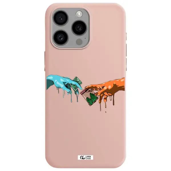 Pass The Weed Apple Iphone 15 Pro max Silicone pastel pink Case