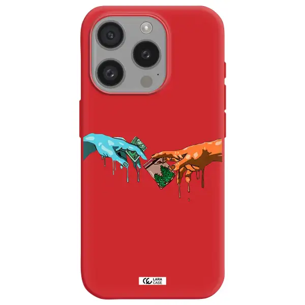 Pass The Weed Apple Iphone 15 Pro Silicone Imperial Red Case