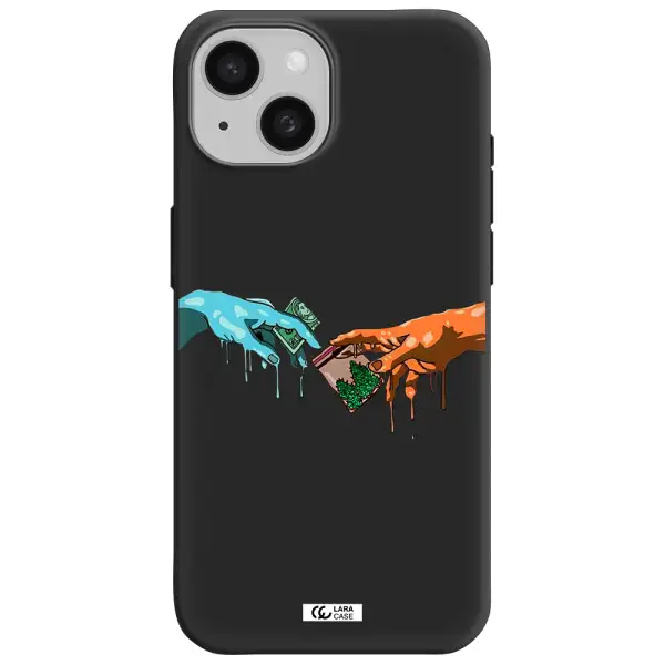 Pass The Weed Apple iPhone 15 Silicone black Case