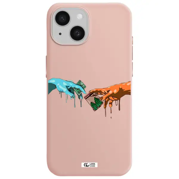 Pass The Weed Apple Iphone 15 Silicone Pastel Pink Case