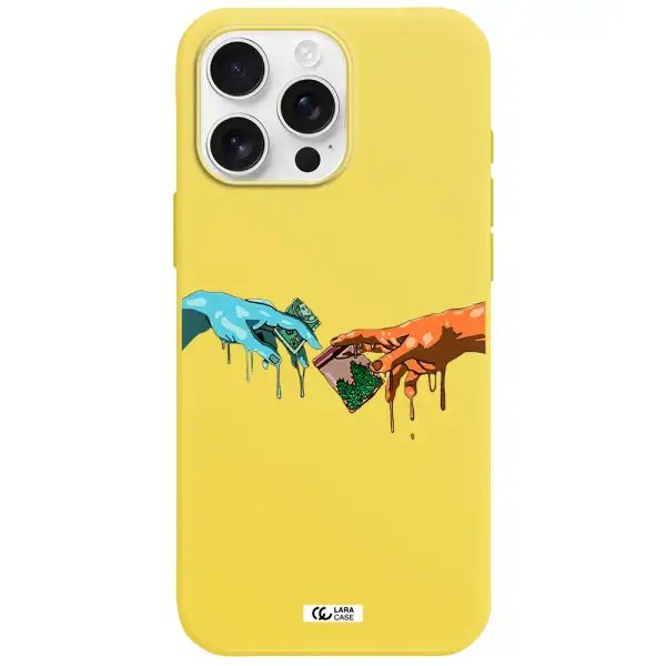Pass The Weed Apple Iphone 16 Pro Max Silicone Canary Yellow Case