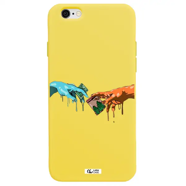 Pass The Weed Apple iPhone 6 Silicone canary yellow Case