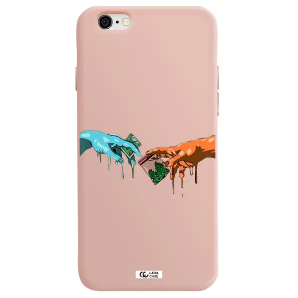 Pass The Weed Apple iPhone 6 Silicone pastel pink Case