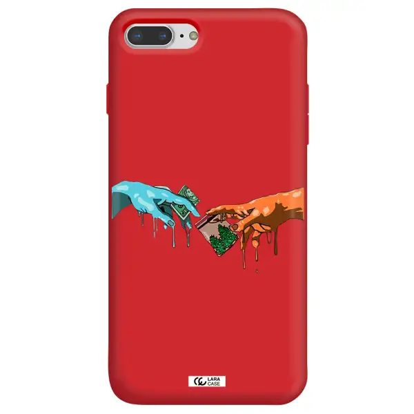 Pass The Weed Apple iPhone 7 plus Silicone Imperial Red Case