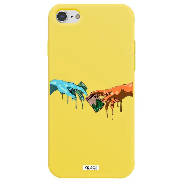 Pass The Weed Apple iPhone 7 Silicone canary yellow Case