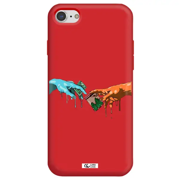 Pass The Weed Apple iPhone 7 Silicone Imperial Red Case
