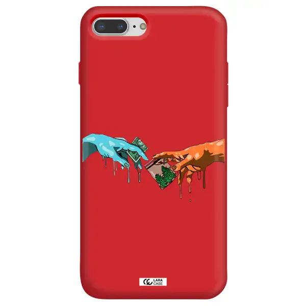 Pass The Weed Apple iPhone 8 plus Silicone Imperial Red Case