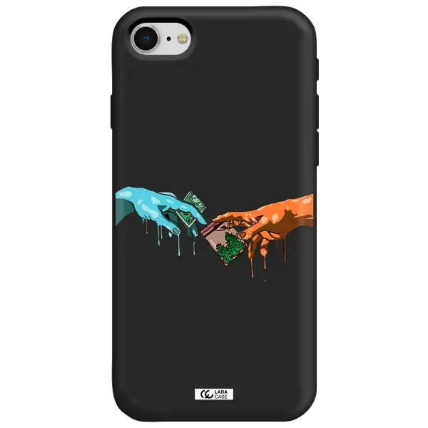 Pass The Weed Apple iPhone se 2020 Silicone black Case