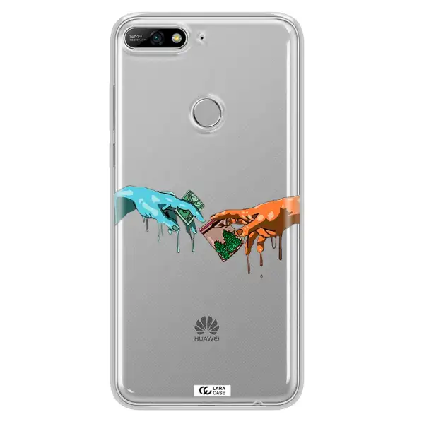 Pass The Weed Huawei Y7 2018 Clear TPU Case