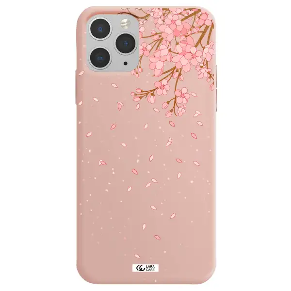 Sakura Fall Apple iPhone 11 pro max Silicone pastel pink Case