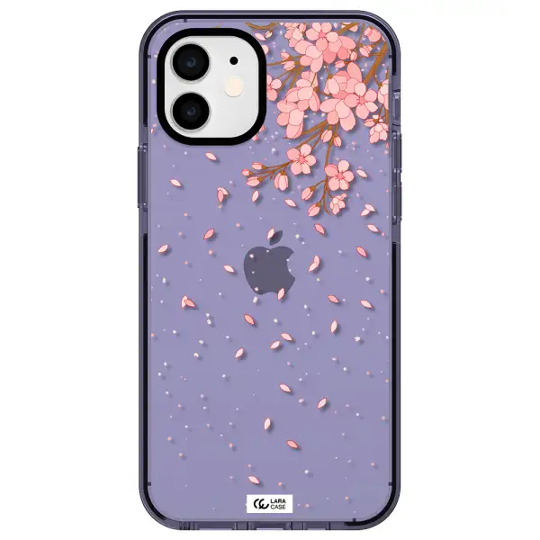 Sakura Fall Apple iPhone 12 impact Lilac Case