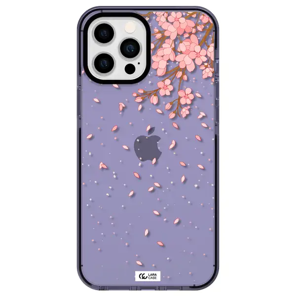 Sakura Fall Apple iPhone 12 pro max impact Lilac Case