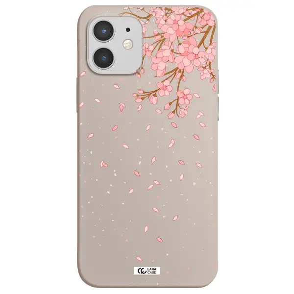 Sakura Fall Apple iPhone 12 Silicone Stone Case