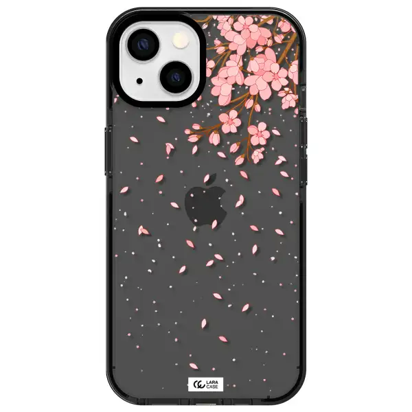 Sakura Fall Apple iPhone 13 impact Smoke Black Case