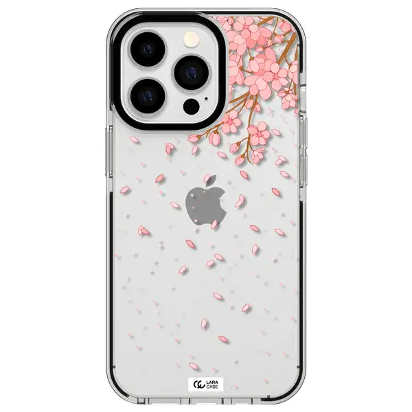 Sakura Fall Apple iPhone 13 Pro impact black border Case