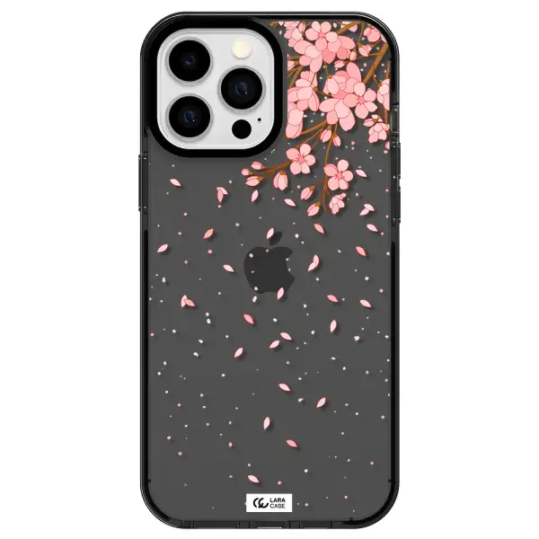 Sakura Fall Apple iPhone 13 Pro Max impact Smoke Black Case