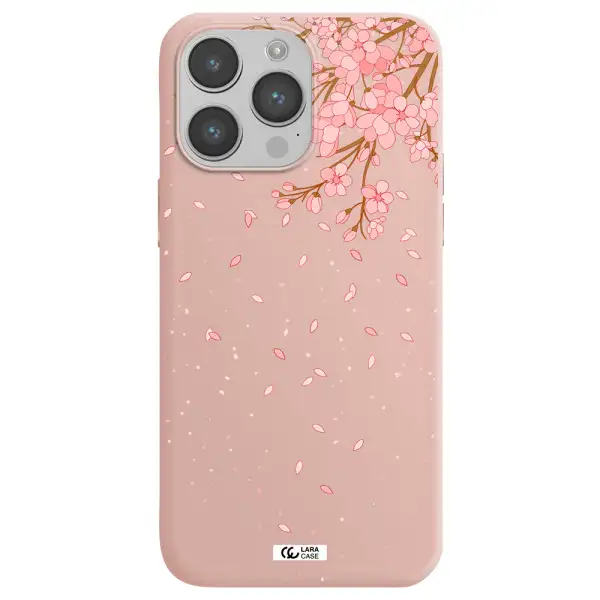 Sakura Fall Apple iPhone 14 pro max Silicone pastel pink Case