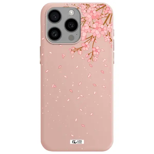 Sakura Fall Apple Iphone 15 Pro max Silicone pastel pink Case