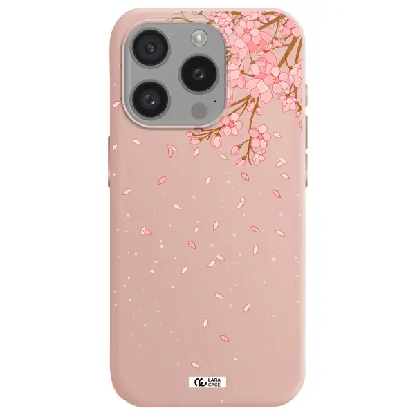 Sakura Fall Apple Iphone 15 Pro Silicone Pastel Pink Case