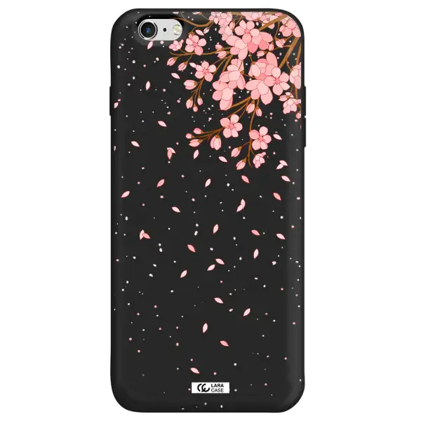 Sakura Fall Apple iPhone 6 plus Silicone black Case