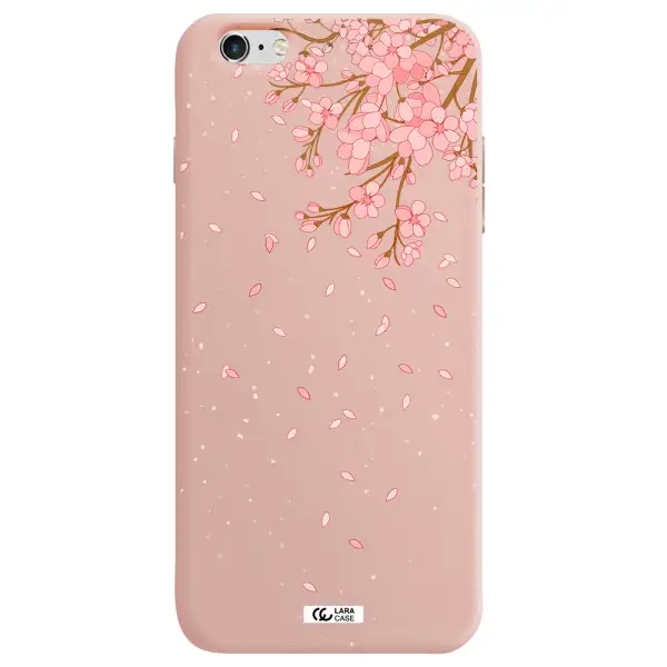 Sakura Fall Apple iPhone 6 s plus Silicone pastel pink Case