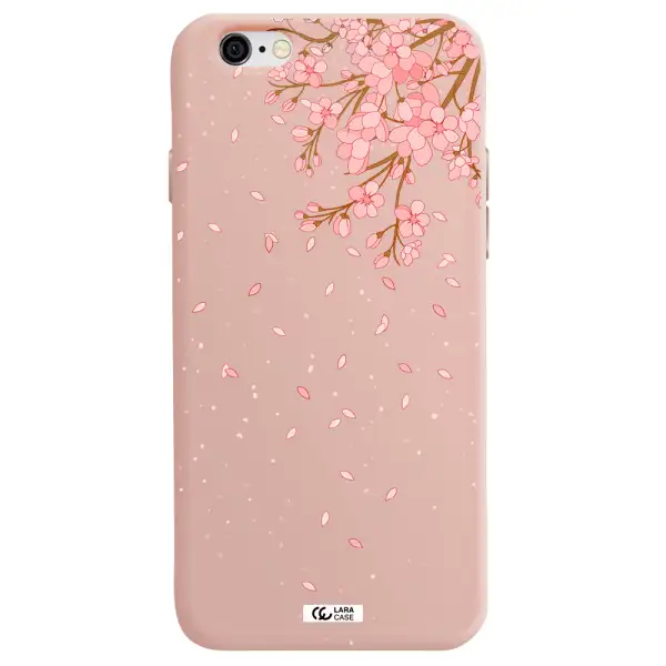 Sakura Fall Apple iPhone 6 Silicone pastel pink Case