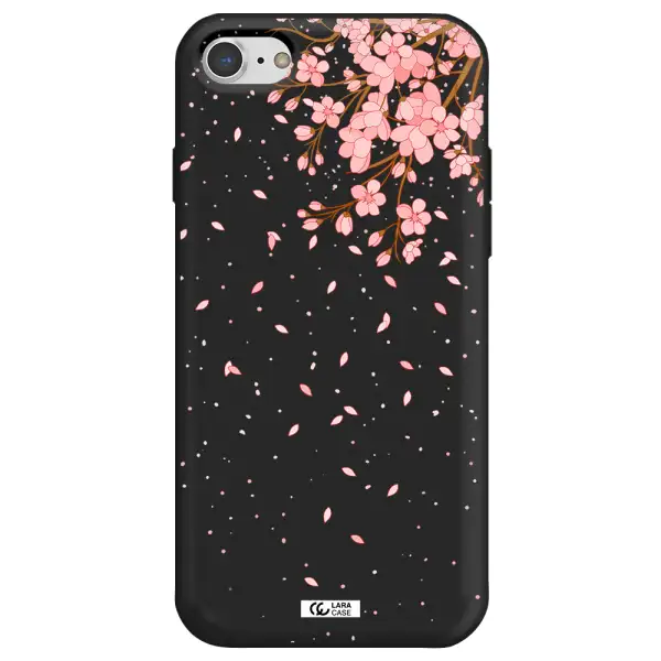 Sakura Fall Apple iPhone 7 Silicone black Case