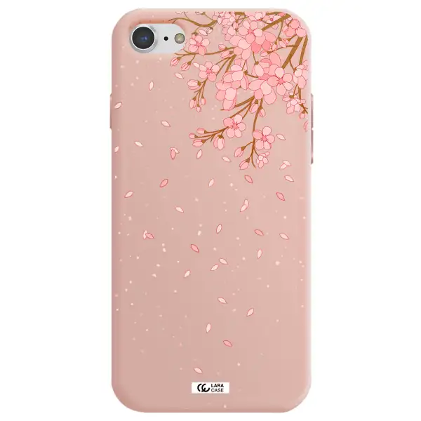 Sakura Fall Apple iPhone 7 Silicone pastel pink Case