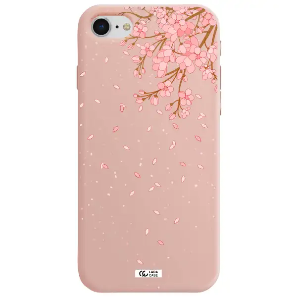 Sakura Fall Apple iPhone se 2020 Silicone pastel pink Case