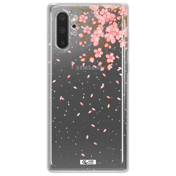 Sakura Fall Samsung Note 10 Plus Clear TPU Case