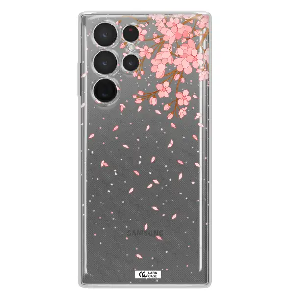 Sakura Fall Samsung S 22 Ultra Clear TPU Case