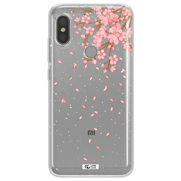 Sakura Fall Xiaomi Redmi Note 6 Pro Clear TPU Case