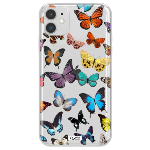 Colorful Butterflies Apple iPhone 11 Clear TPU Case