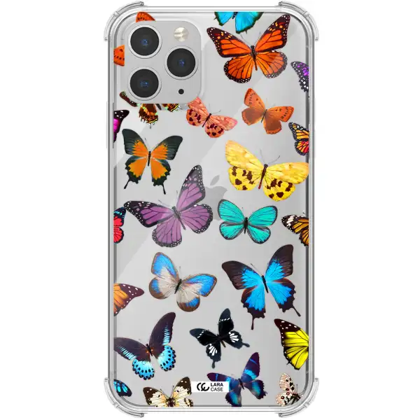 Colorful Butterflies Apple iPhone 11 pro Clear PC Case
