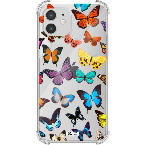 Colorful Butterflies Apple iPhone 12 mini Clear PC Case
