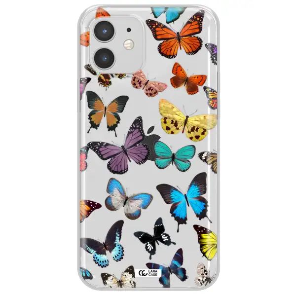 Colorful Butterflies Apple iPhone 12 mini Clear TPU Case