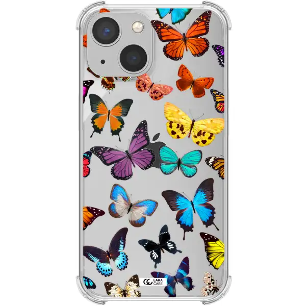 Colorful Butterflies Apple iPhone 13 Clear PC Case