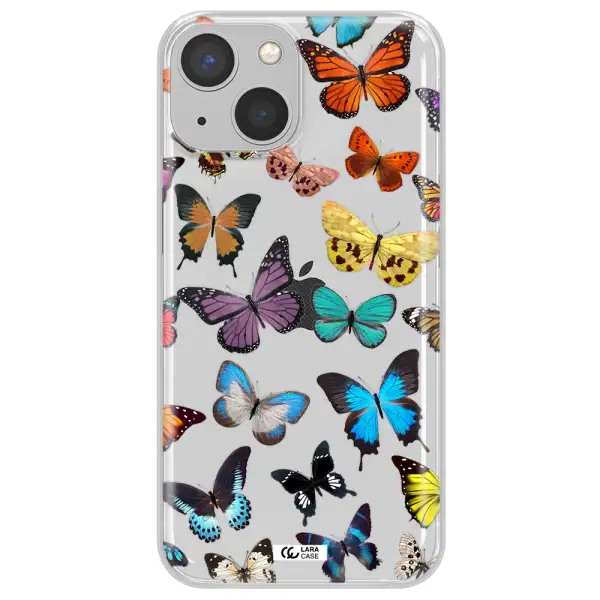Colorful Butterflies Apple iPhone 13 Clear TPU Case