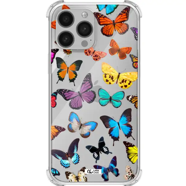 Colorful Butterflies Apple iPhone 13 Pro Max Clear PC Case