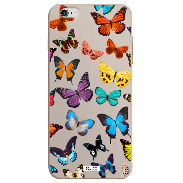 Colorful Butterflies Apple iPhone 6S Silicone Stone Case