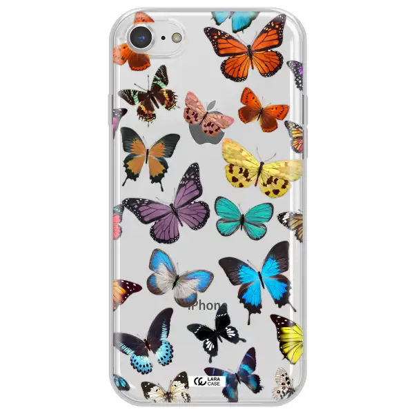 Colorful Butterflies Apple iPhone 7 Clear TPU Case